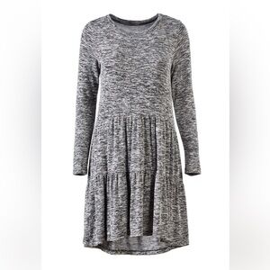 NWT Lou & Grey | Marled Tiered Jersey Dress Size Small